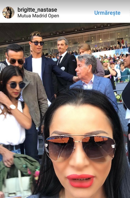 Brigitte Năstase, selfie cu Cristiano Ronaldo