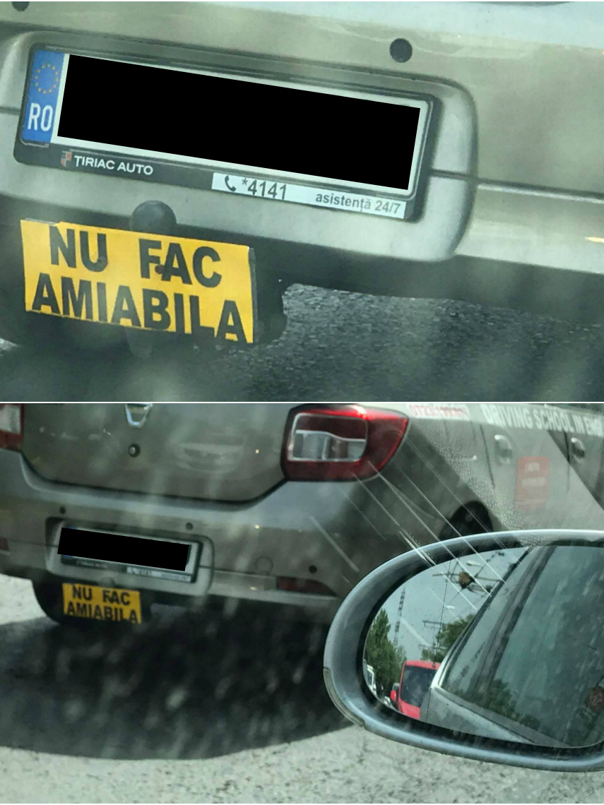 Cabral le-a arătat prietenilor de pe Facebook ce are un şofer prins de numărul de înmatriculare