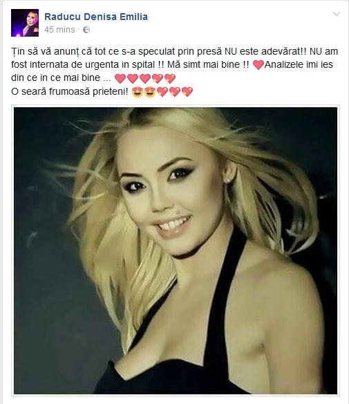 Denisa Manelista a făcut un anunţ de ultimă oră, pe contul ei de Facebook!