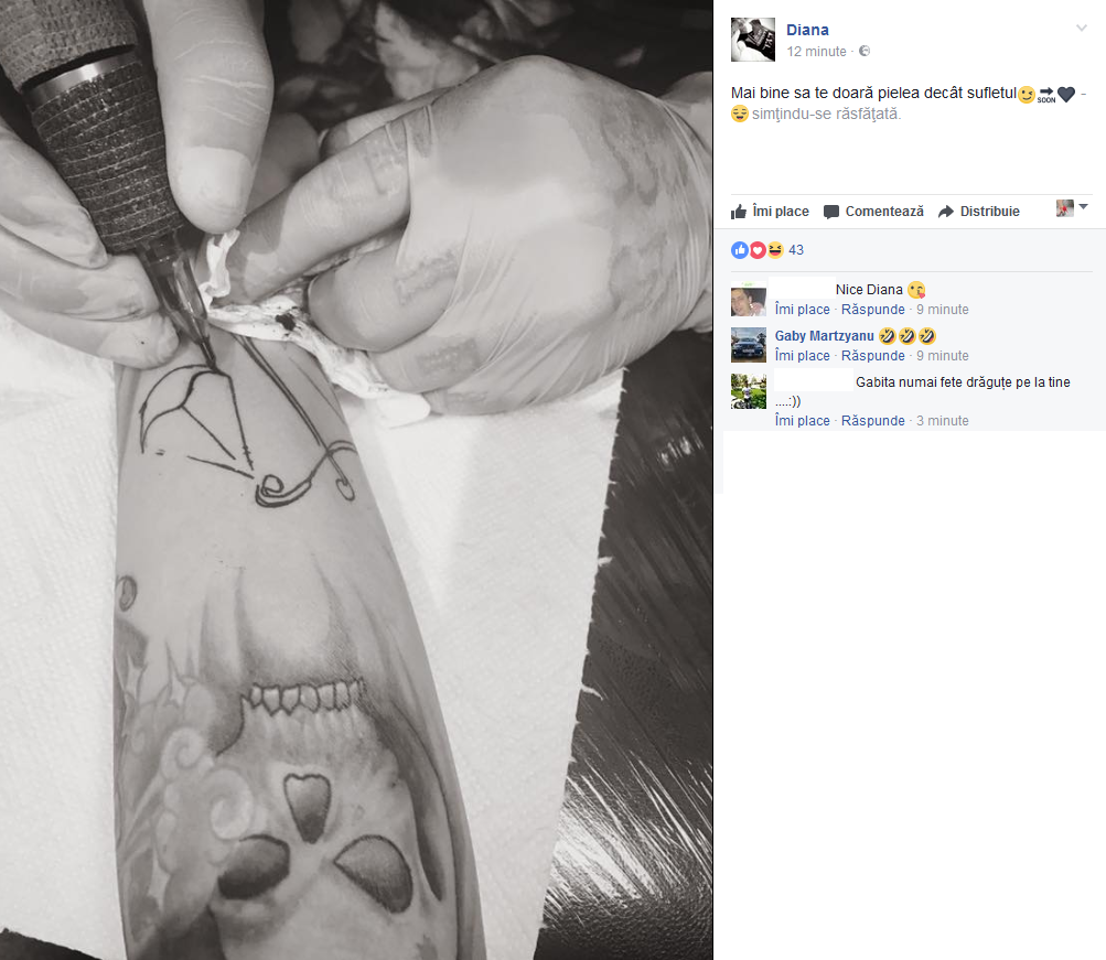 Diana de la ”Insula iubirii” şi-a făcut un nou tatuaj