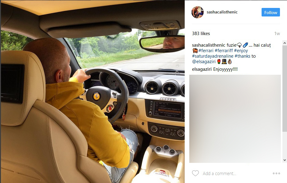 Antrenorul de fitness al Elsei Ghaziri a primit un dar neaşteptat: o tură cu bolidul