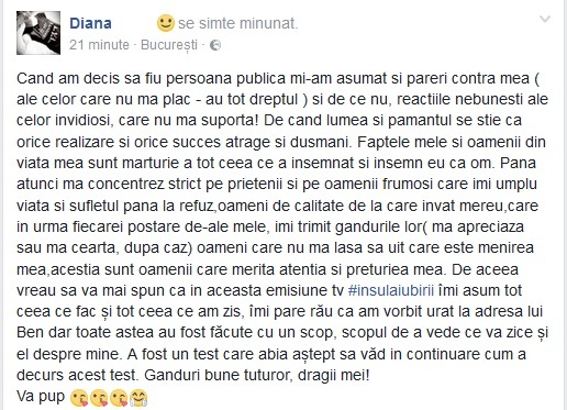 Diana de la ”Insula iubirii” i-a întins o capcană lui Ben