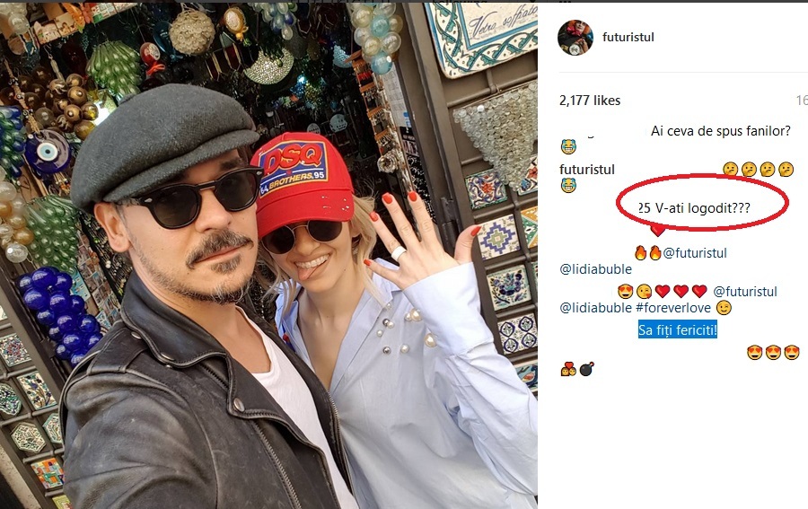 Răzvan Simion şi Lidia Buble le-au arătat tuturor inelul