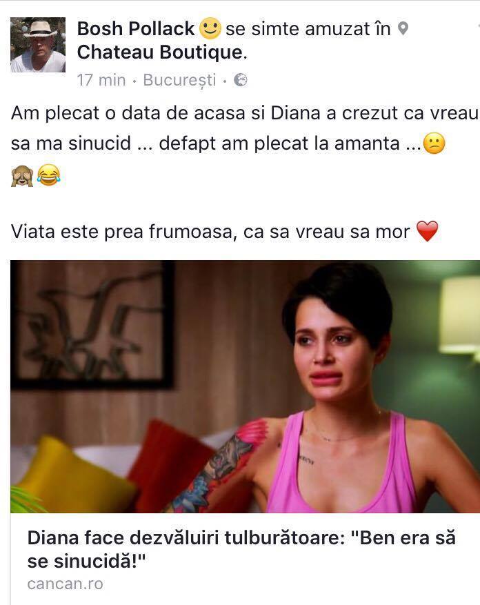 Ben de la ”Insula iubirii” susţine că a înşelat-o pe Diana