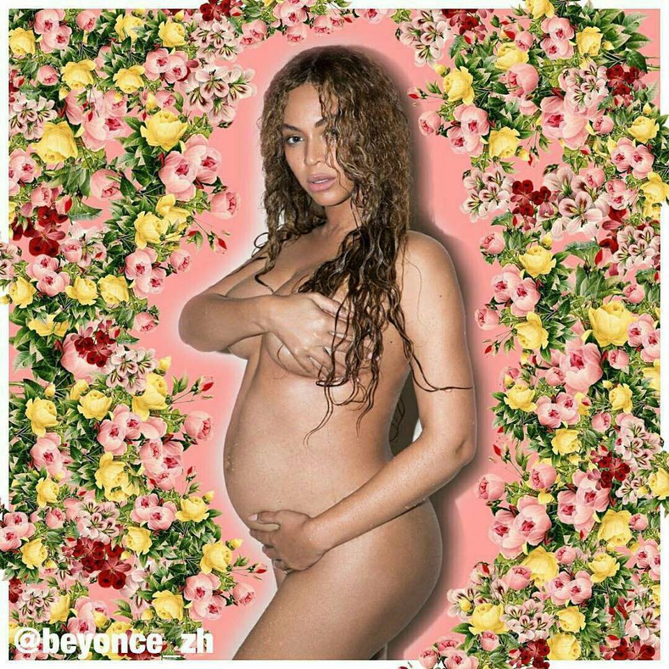 Beyonce a pozat goală în timpul sarcinii gemelare