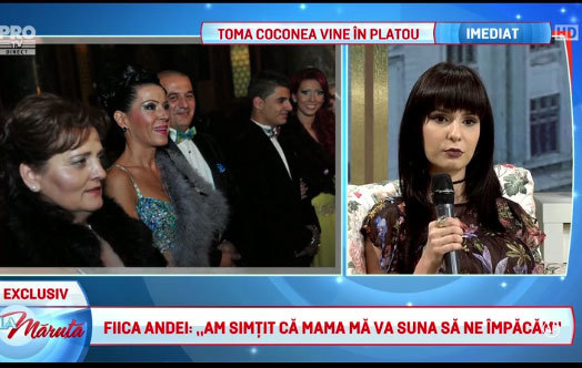 Oana fiica Andei a suferit că nu a vorbit patru ani cu mama ei