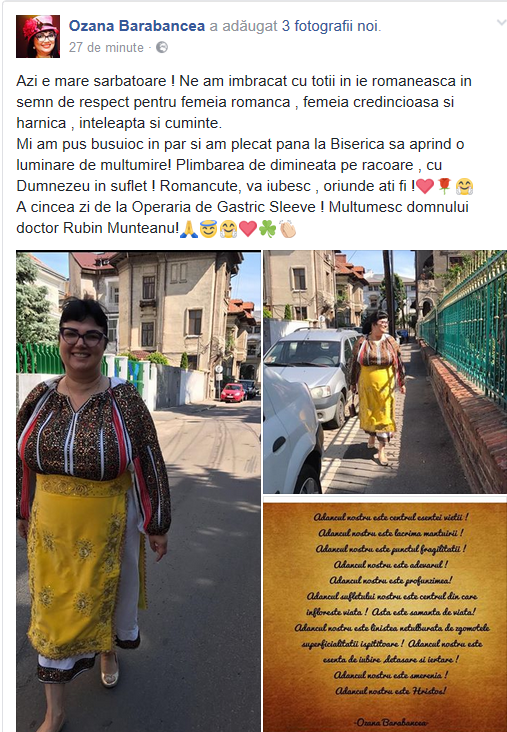 Ozana Barabancea şi-a etalat noua siluetă