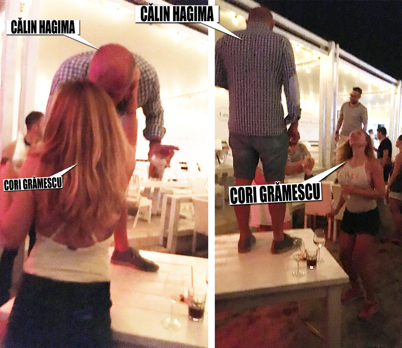 Cori Grămescu şi Călin s-au sărutat sub privirile uimite ale celor din jur, la doar o lună după ce afaceristul i-a spus 