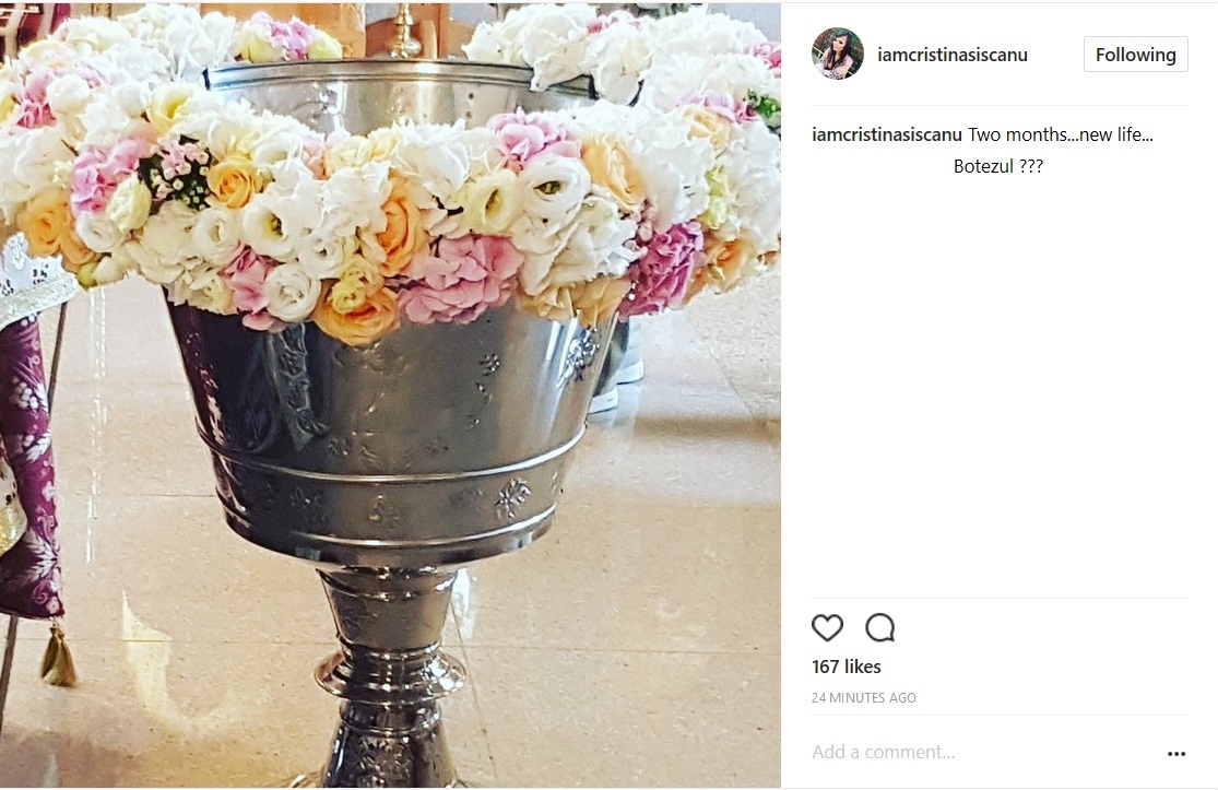 Cristina Şişcanu şi Mădălin Ionescu îşi botează fiica