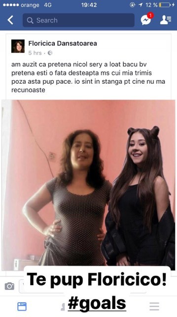 Nicole Cherry, mesaj de felicitare de la Floricica Dansatoarea