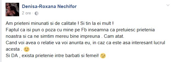 Denisa Nechifor neagă că ar avea un iubit
