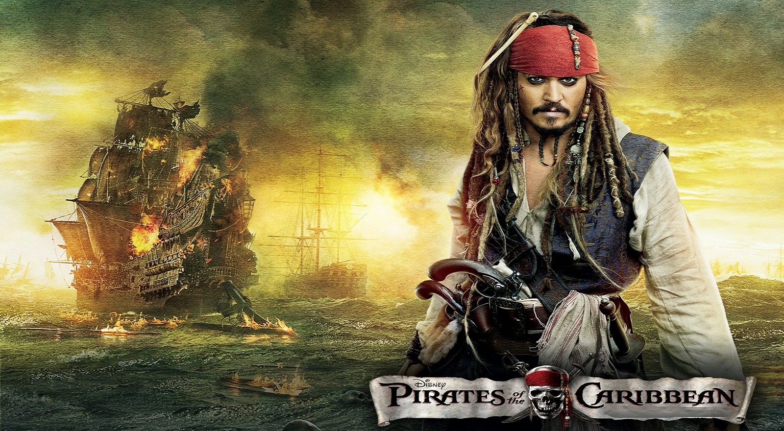Johnny Depp ne încântă din nou în cea mai recentă parte a seriei ”Piraţii din Caraibe”