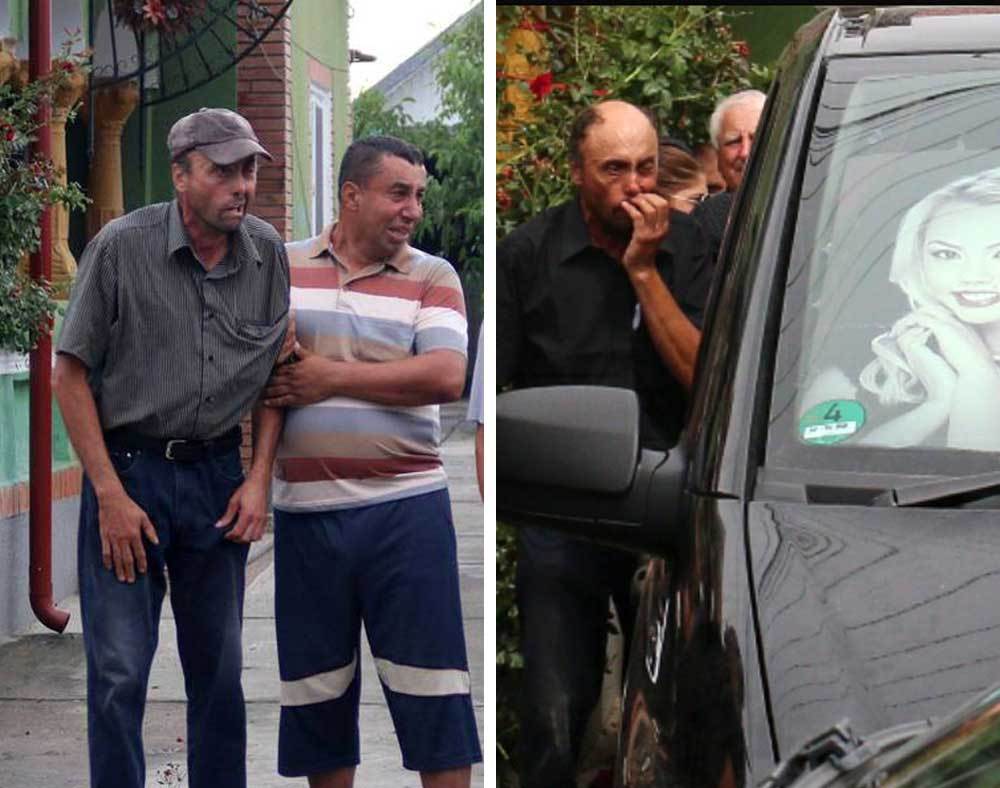 Tatăl Denisei, Emilian, (stânga) nu a purtat doliu, şi asta i-a atras furia fostei sale soţii