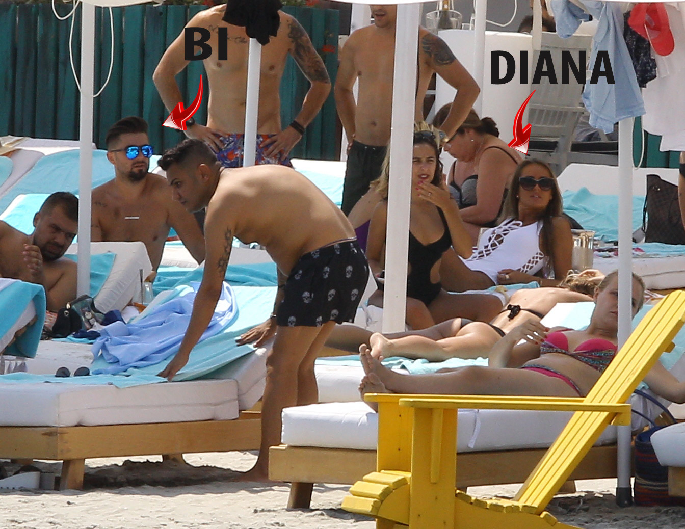 ”Bi” s-a apropiat de Diana Munteanu pe plaja milionarilor