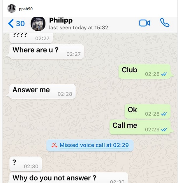 Andreea Sasu a făcut publică ultima conversaţie cu Philipp Plein