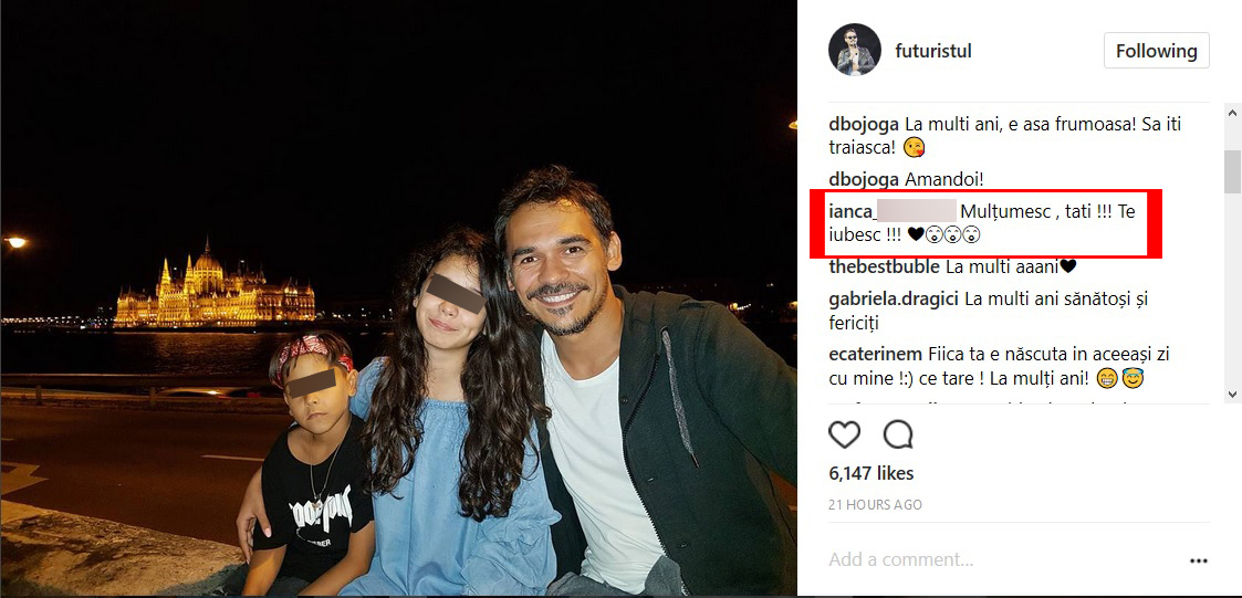 Ianca s-a bucurat enorm după ce a văzut mesajul primit de la tatăl ei