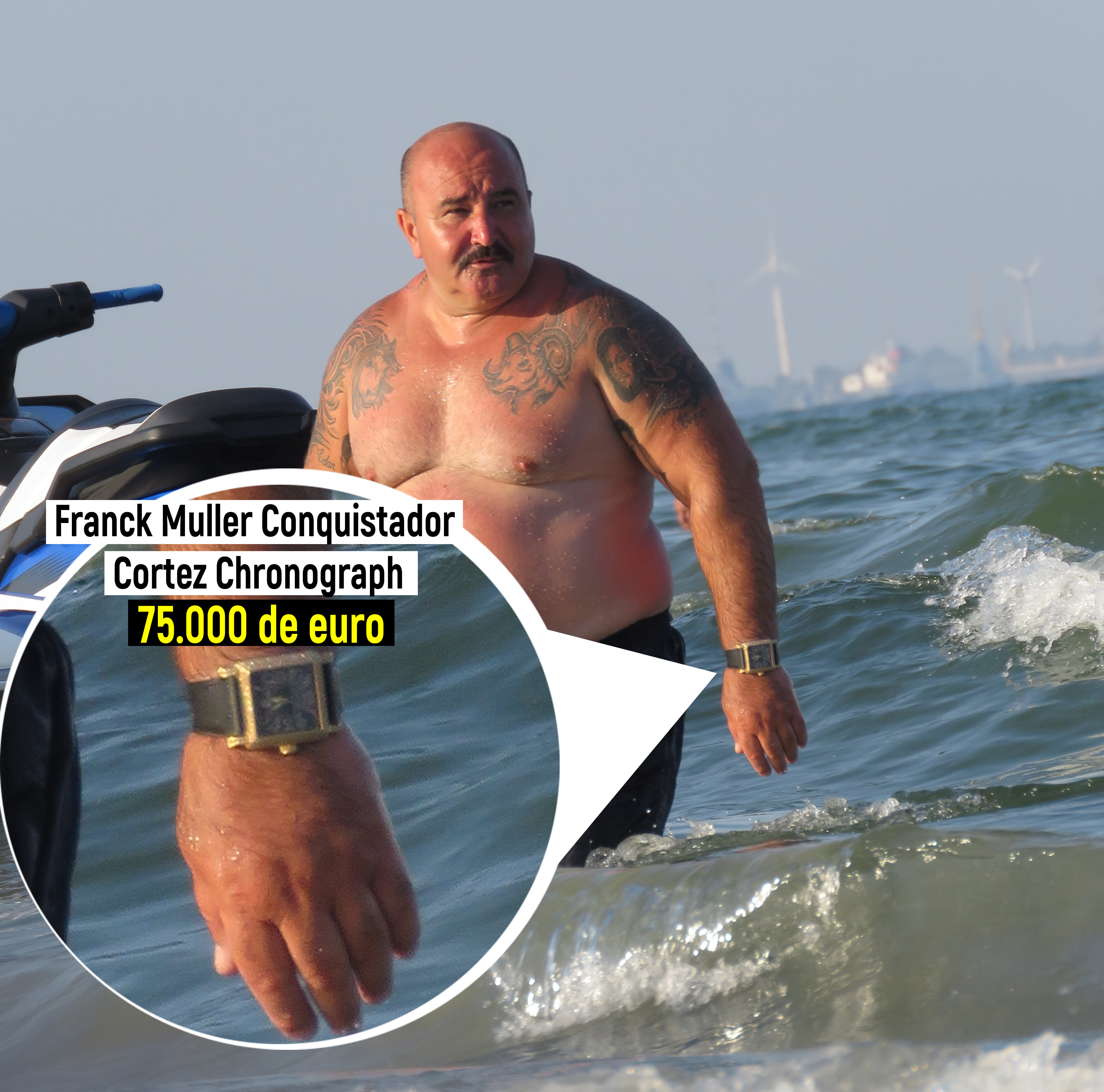 Nuţu a făcut senzaţie pe litoral cu superbul său ceas de 75.000 de euro