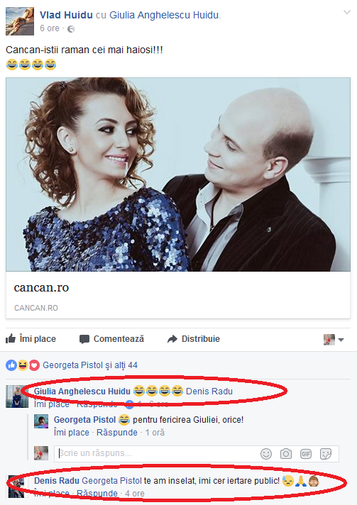 Vlad Huidu, reacţie după ce Giulia a apărut în ipostaze tandre cu alt bărbat