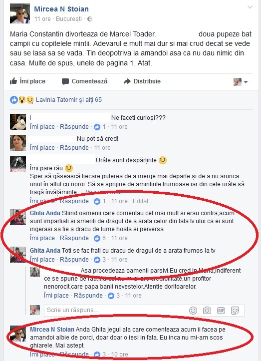 Mircea N. Stoian şi Anda Ghiţă, destăinuiri despre divorţul Mariei Constantin şi al lui Marcel Toader
