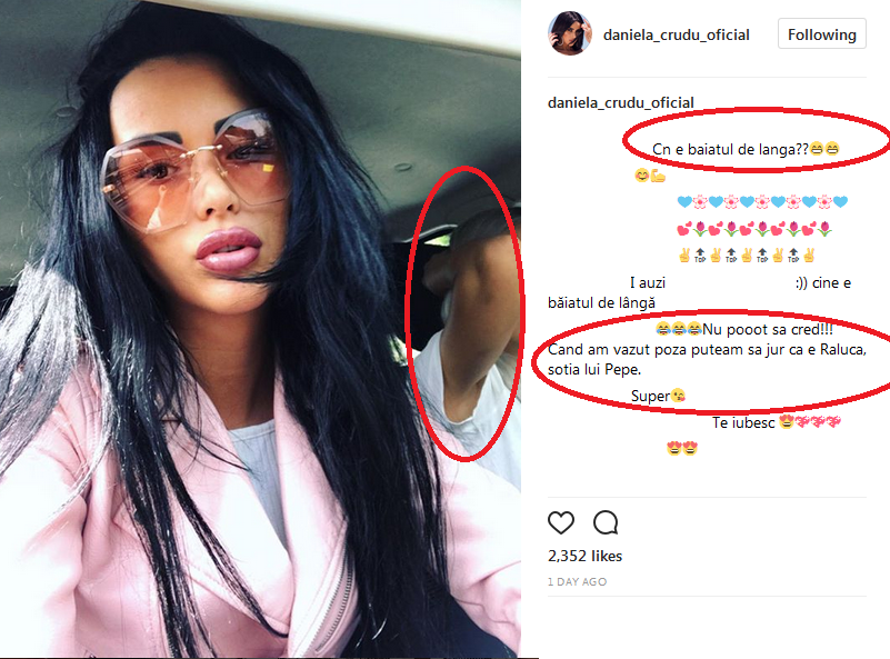 Daniela Crudu, împreună cu un tânăr misterios în maşină