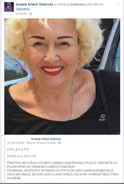 Israela şi-a pierdut o prietenă dragă