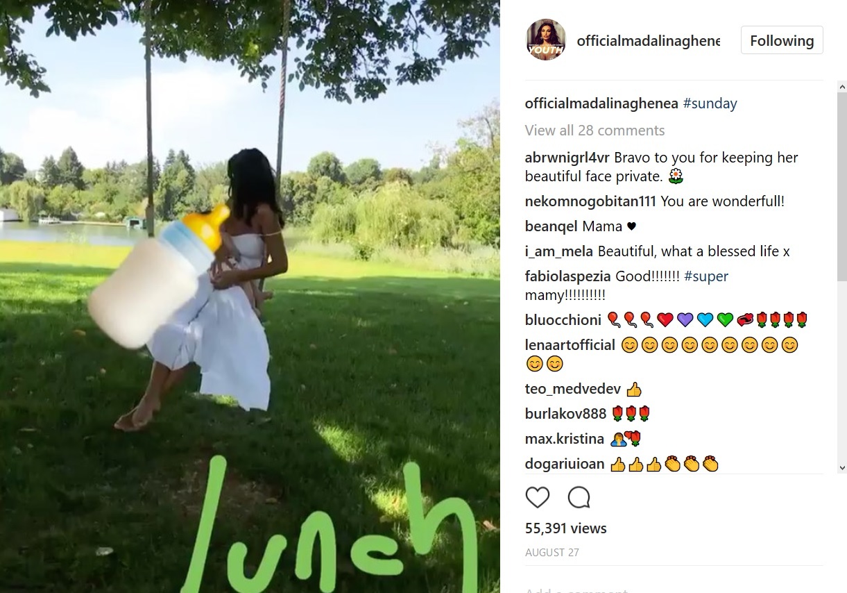 Aceasta este ultima postare a Mădălinei Ghenea în care apare şi casa de la Snagov, fiind realizată în ziua de 27 august