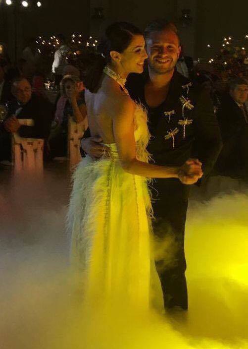 Ilinca, alături de soţul ei (foto wowbiz)