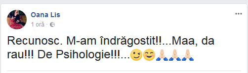 Oana Lis e îndrăgostită de... psihologie