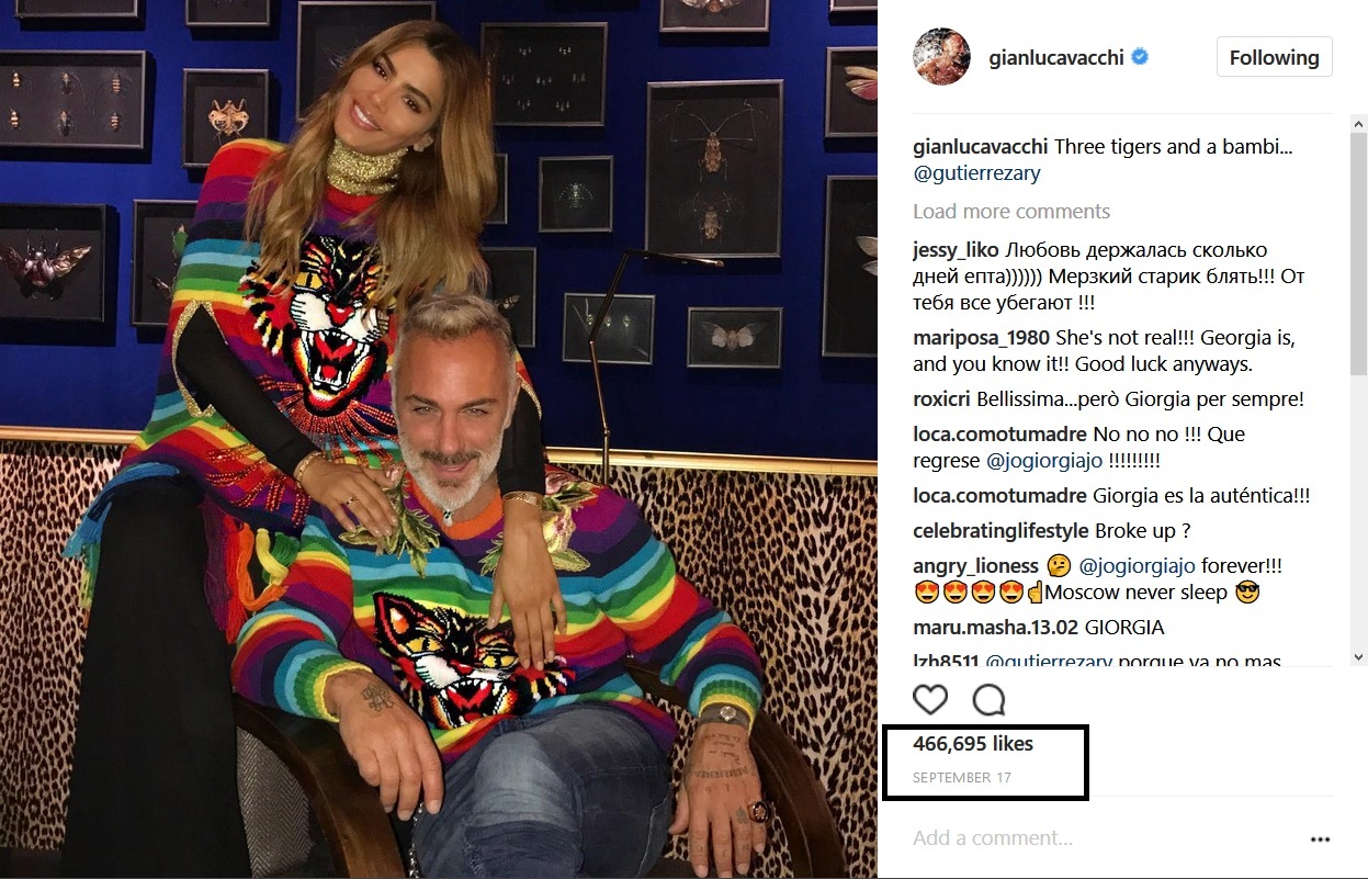 Ultima fotografie postată de milionar datează din 17 septembrie, în timp ce, de pe contul Ariadnei, au dispărut fotografiile cu cei doi!