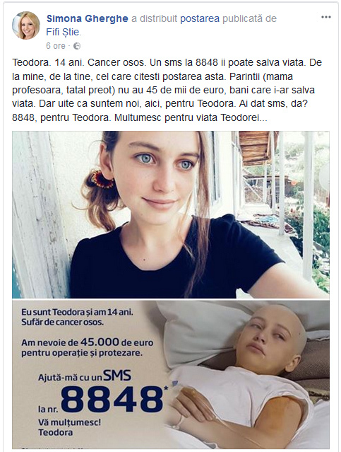 Simona este alături de Teodora.