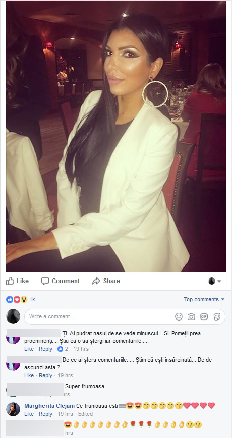 Andreea a şters mesajele prin care era felicitată pentru cea de-a doua sarcină