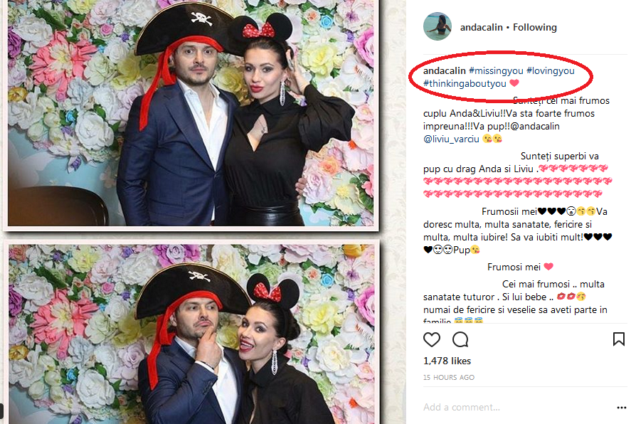 Anda Călin, topită de dorul lui Liviu Vârciu