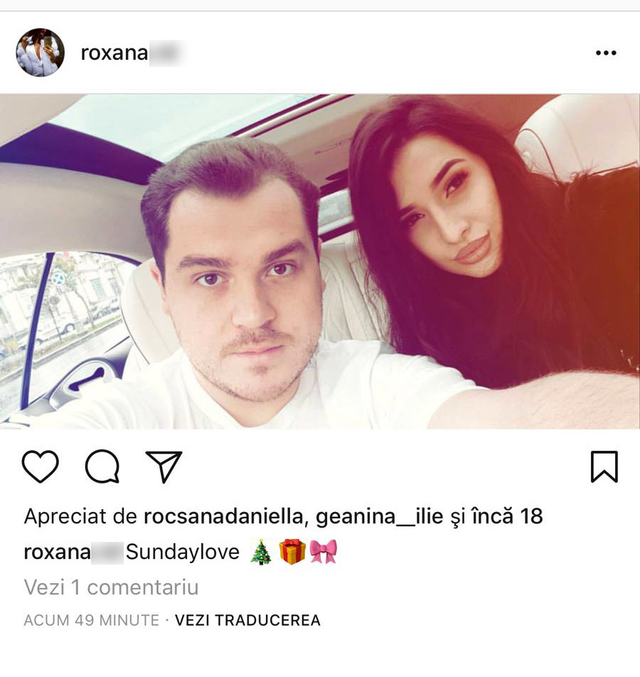 Roxana şi Bozo au postat aceeaşi poză, cu acelaşi mesaj