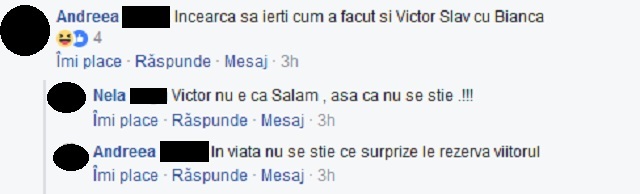 Andreea, una dintre fanele lui Florin Salam, l-a sfătuit pe manelist să o ierte pe Roxana Dobre, aşa cum Victor Slav a făcut atunci când Bianca Drăguşanu i-a greşit enorm. Sursa foto: Facebook