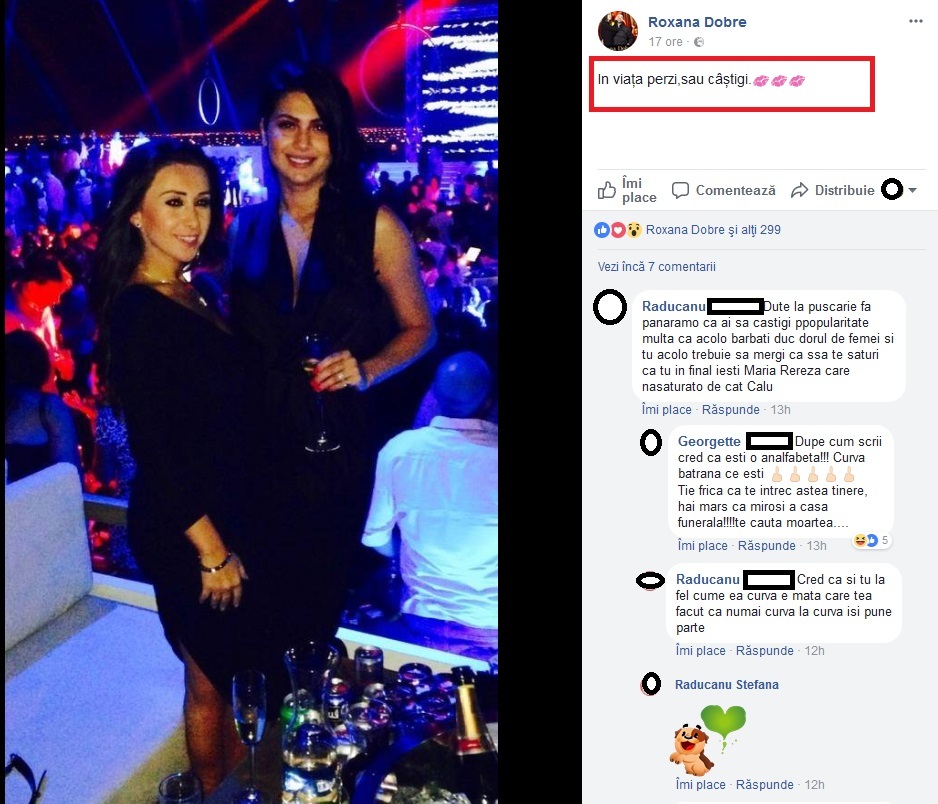 Roxana Dobre, într-un club împreună cu una dintre prietenele sale. Sursa foto: Facebook