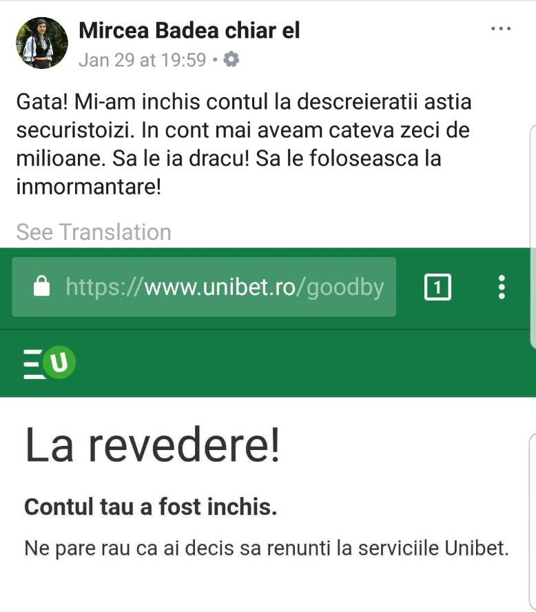 Mircea Badea şi-a închis contul la Unibet, atacând dur casa de pariuri