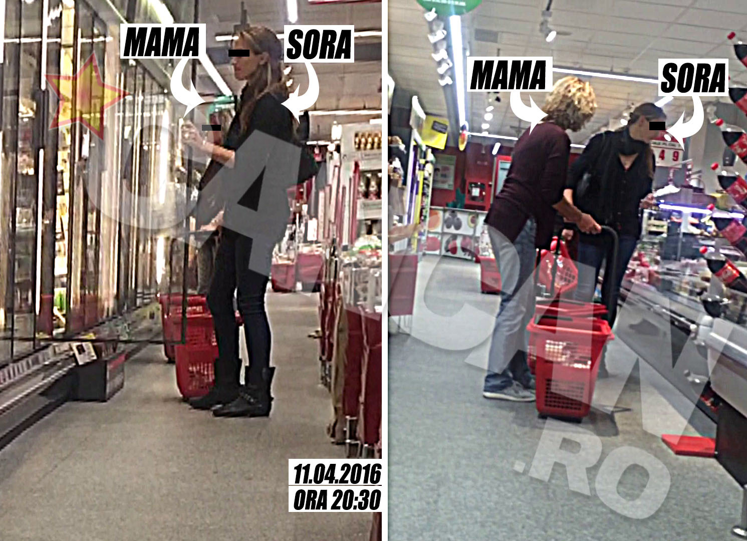 Ziua 11.04.2016. Ora 20.30. Mama şi sora spionului David i-au cumpărat acestuia trei sacoşe pline cu mâncare şi obiecte de igienă personală