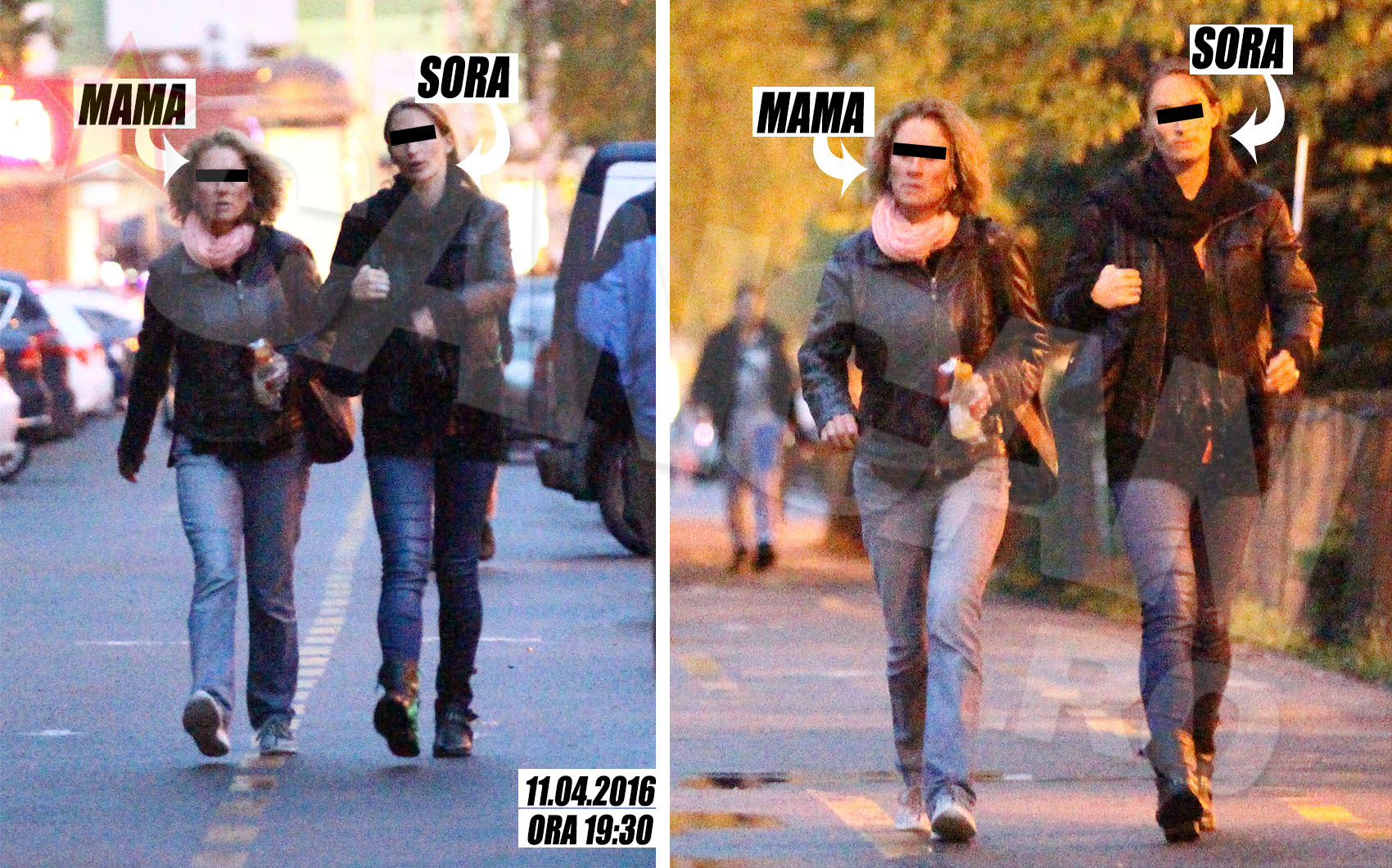 Ziua 11.04.2016. Ora 19.30. Rosette Bergman şi Sarah Geclowicz au plecat de la biroul avocatului Alexandru Morărescu în jurul orei 19.30 şi au mers pe jos aproape cinci kilometri până în zona hotelului unde sunt cazate