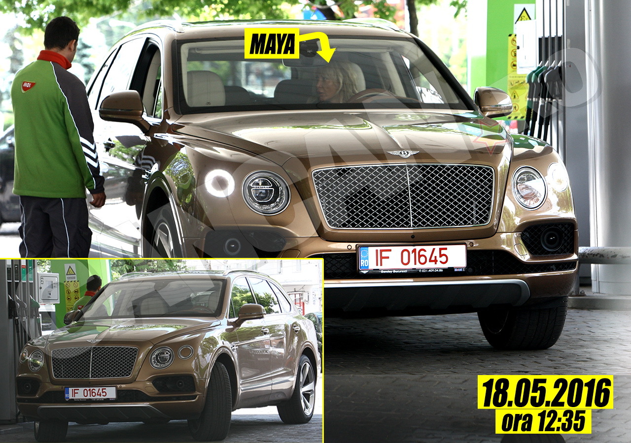 Când o vezi pe Maya la volanul acestui Bentley de 250.000 de euro realizezi instant că mare dreptate a avut atunci când a postat pe pagina ei de Facebook că ”Degeaba oamenii îşi vor răul, dacă Dumnezeu îţi vrea binele!”