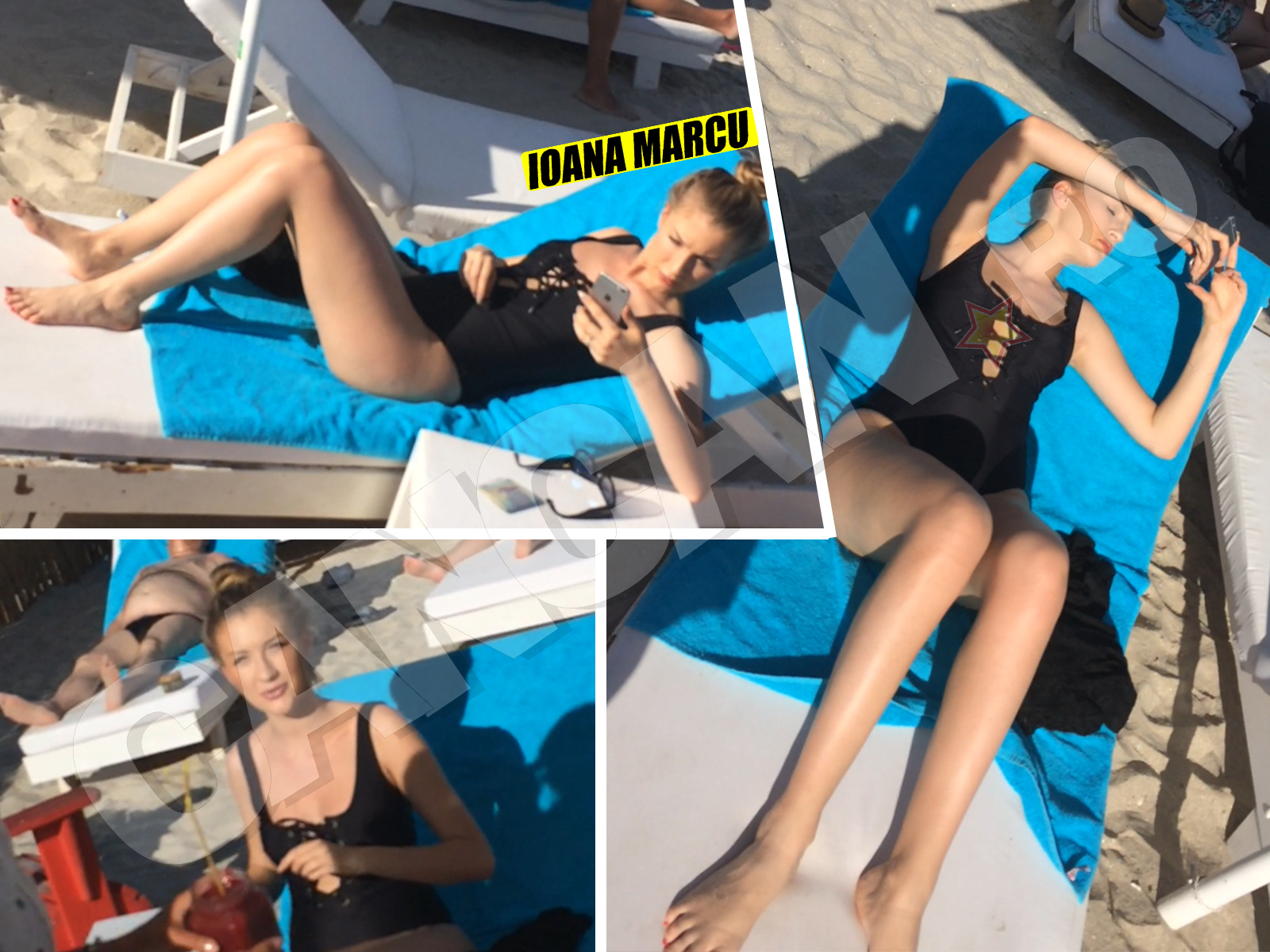 Ioana Marcu, într-unul dintre puţine momente în care s-a răsfăţat... singură, la plajă!