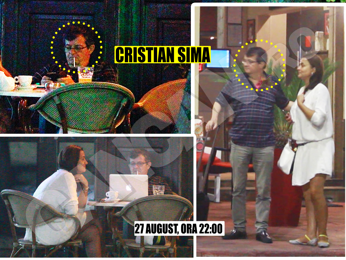 EXCLUSIVITATE. CANCAN.ro a realizat sâmbătă seară primele imagini cu brokerul fugar, întors în secret în România. Primul drum făcut de la aeroport de către Cristian Sima a fost la o cafenea din Dorobanţi, unde economistul a discutat preţ de o oră cu o doamnă misterioasă