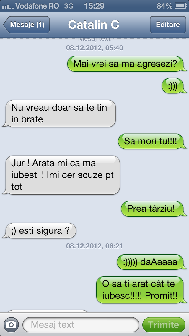 Imediat dupa incident, Catalin Cazacu i-a scris Biancai si si-a cerut scuze pentru tot, desi nu recunoaste explicit ca a agresat-o