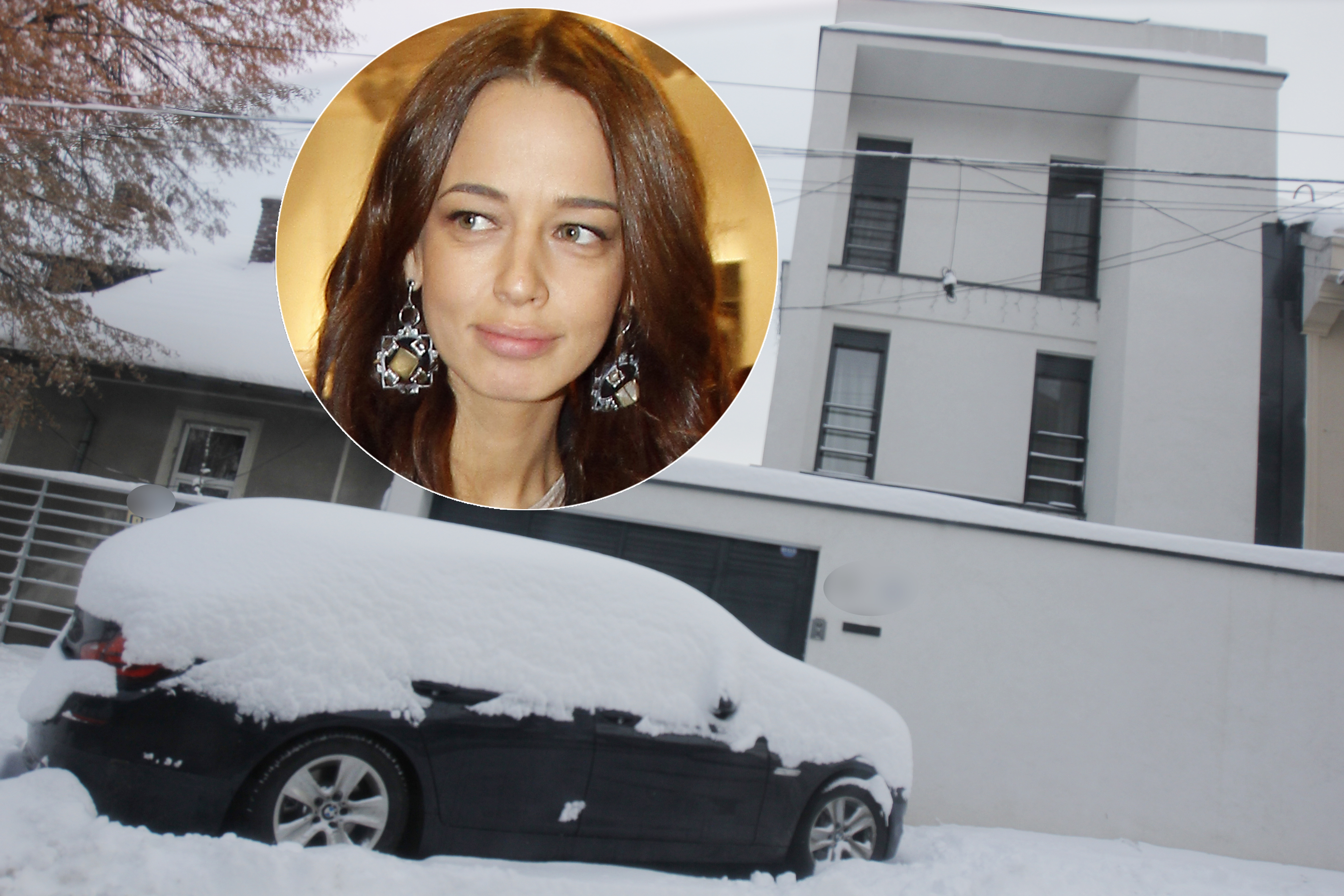 Andreea Raicu a dormit un pic mai mult, masina fiind plina de zapada