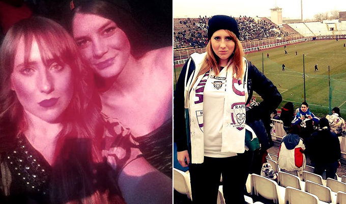 Laura merge la meciurile Rapidului cu prietena ei, Denisa