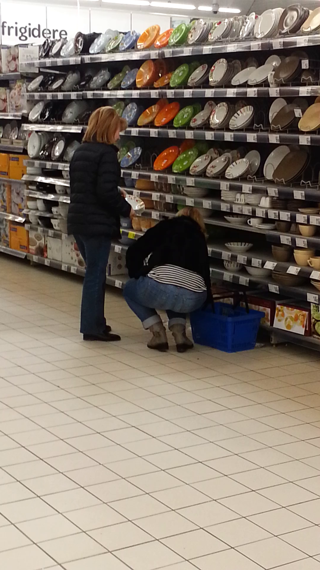 SPP-ista a trantit pe jos suportul de preturi in timp ce cauta o farfurie pentru Maria Basescu