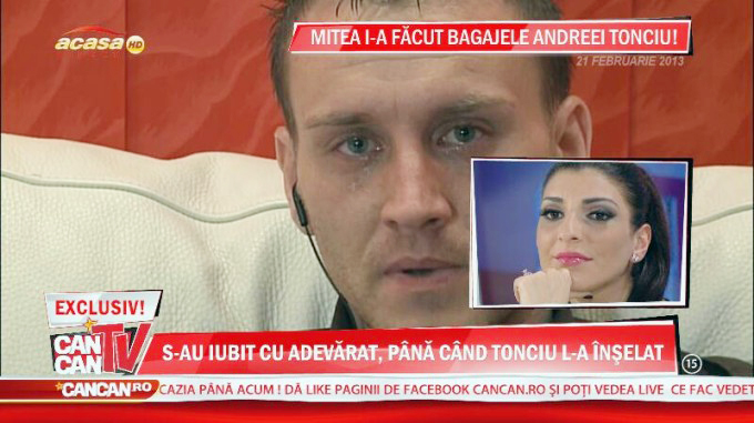 Mitea a dat frau liber emotiilor la CANCAN TV si a izbucnit in lacrimi de dorul Andreei