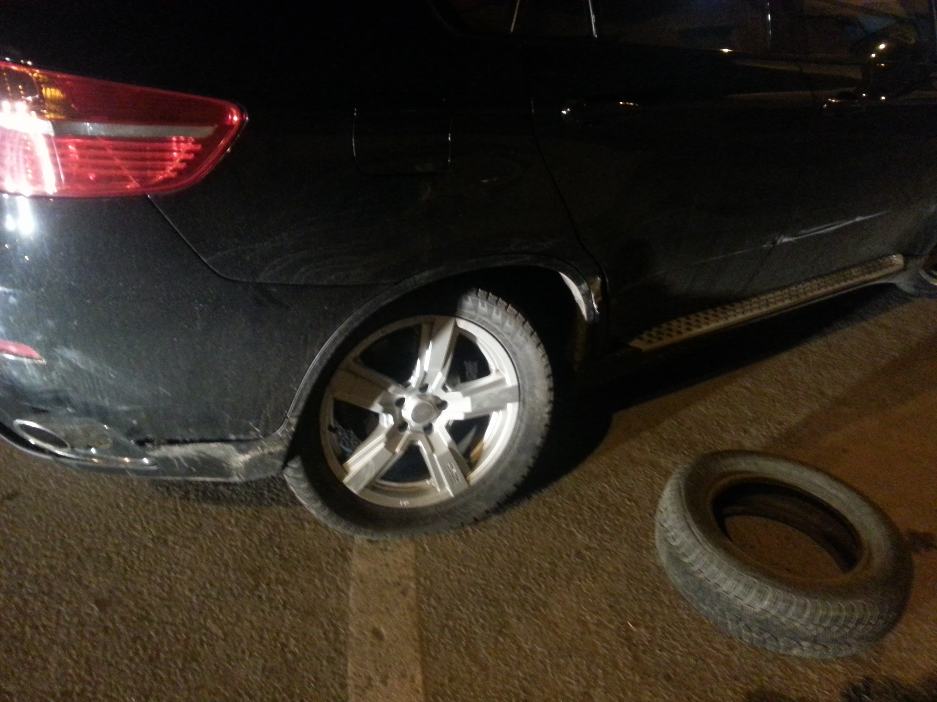 Roata SUV-ului este descentrata