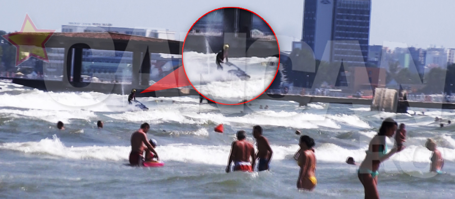 Primarul s-a apropiat prea mult de turistii care se balaceau la mal