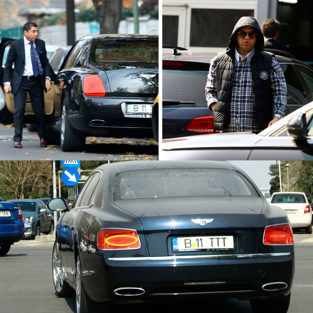 Maşina de lux a lui Turcu e condusă acum de Sefor (foto sus-dreapta)