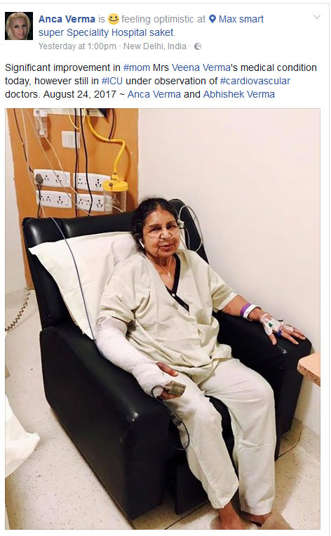 Anca Verma a făcut update-uri live din rezerva soacrei